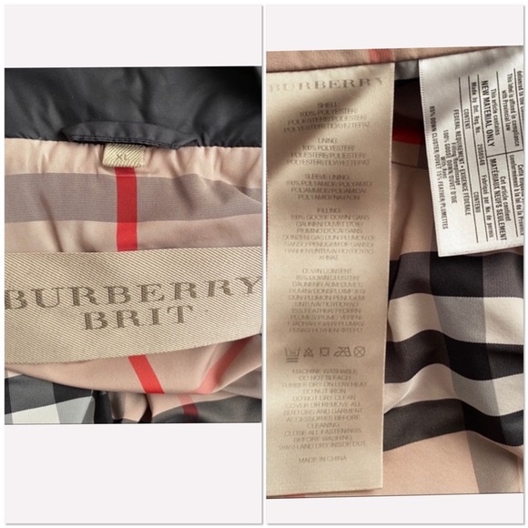 Burberry Brit black diamond quilted down coat with hood XL - Picture 7 of 11